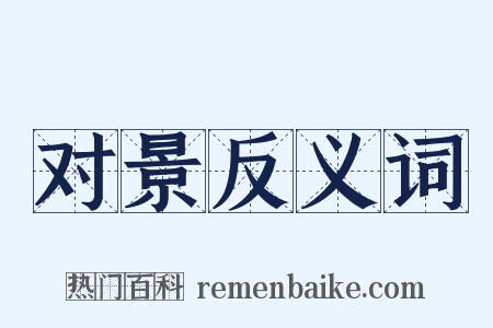 对景反义词是什么意思的图片